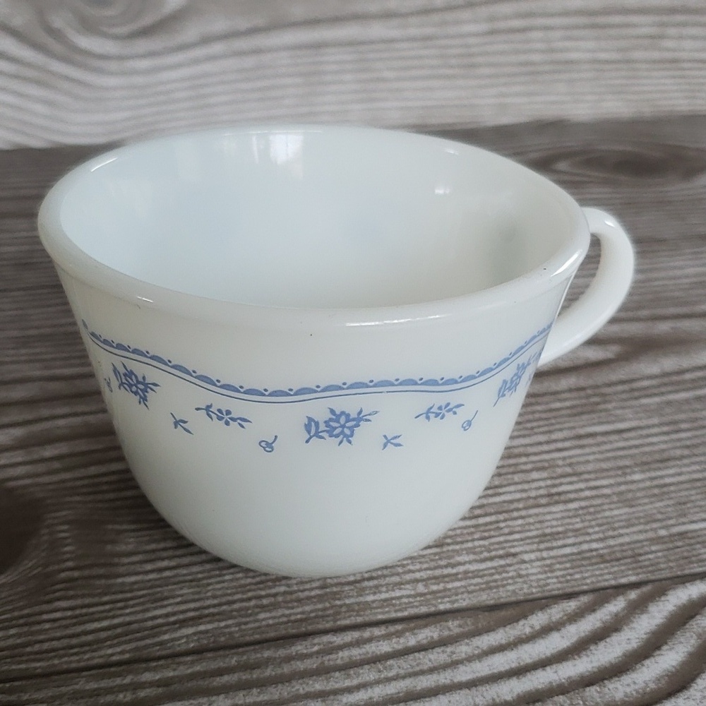 Pyrex morning blue vintage coffee mug